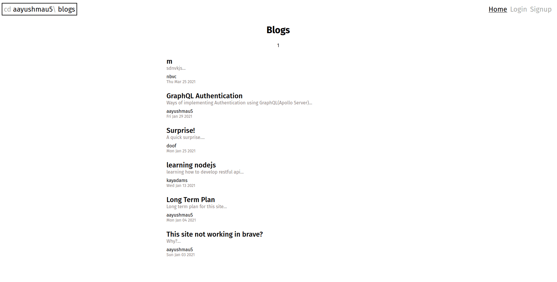 Blog Project