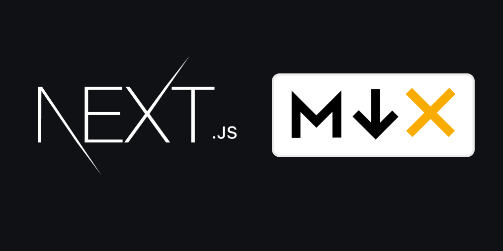 Cover image consisting of NextJS and MDX logo